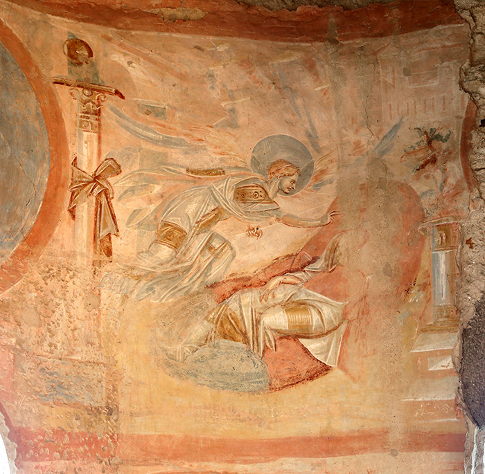 Aparicion-de-un-angel-a-Jose-en-un-sueno_sigloX_Fresco-Iglesia-de-Santa-Maria_ Foris-Portas_astelseprio